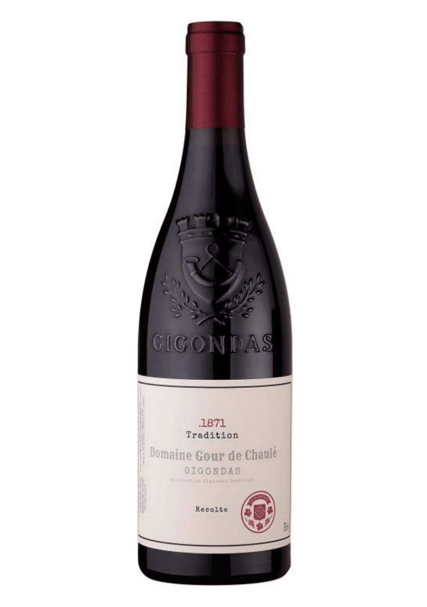 domaine_du_gour_de_chaul_gigondas_1871_cuv_e_tradition_rh_ne Domaine du Gour de Chaulé Gigondas 1871 Cuvée Tradition, Rhône - Billede 1